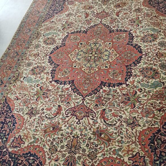 Turkish Anatolian Konya Ladik rug cotton on wool 6.5 x 9.8 ft - Picture 1 of 5